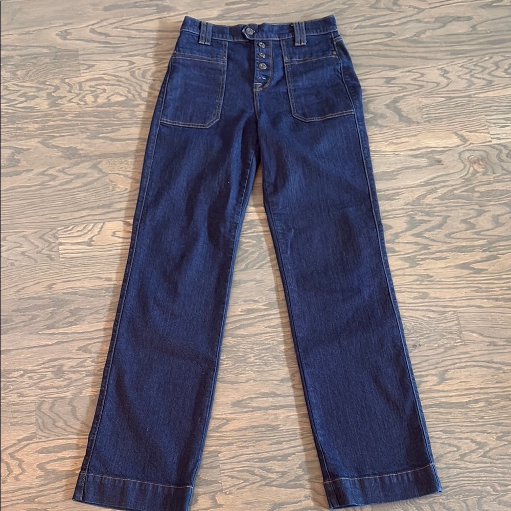 7 For All Mankind Dark Blue High Rise Jeans